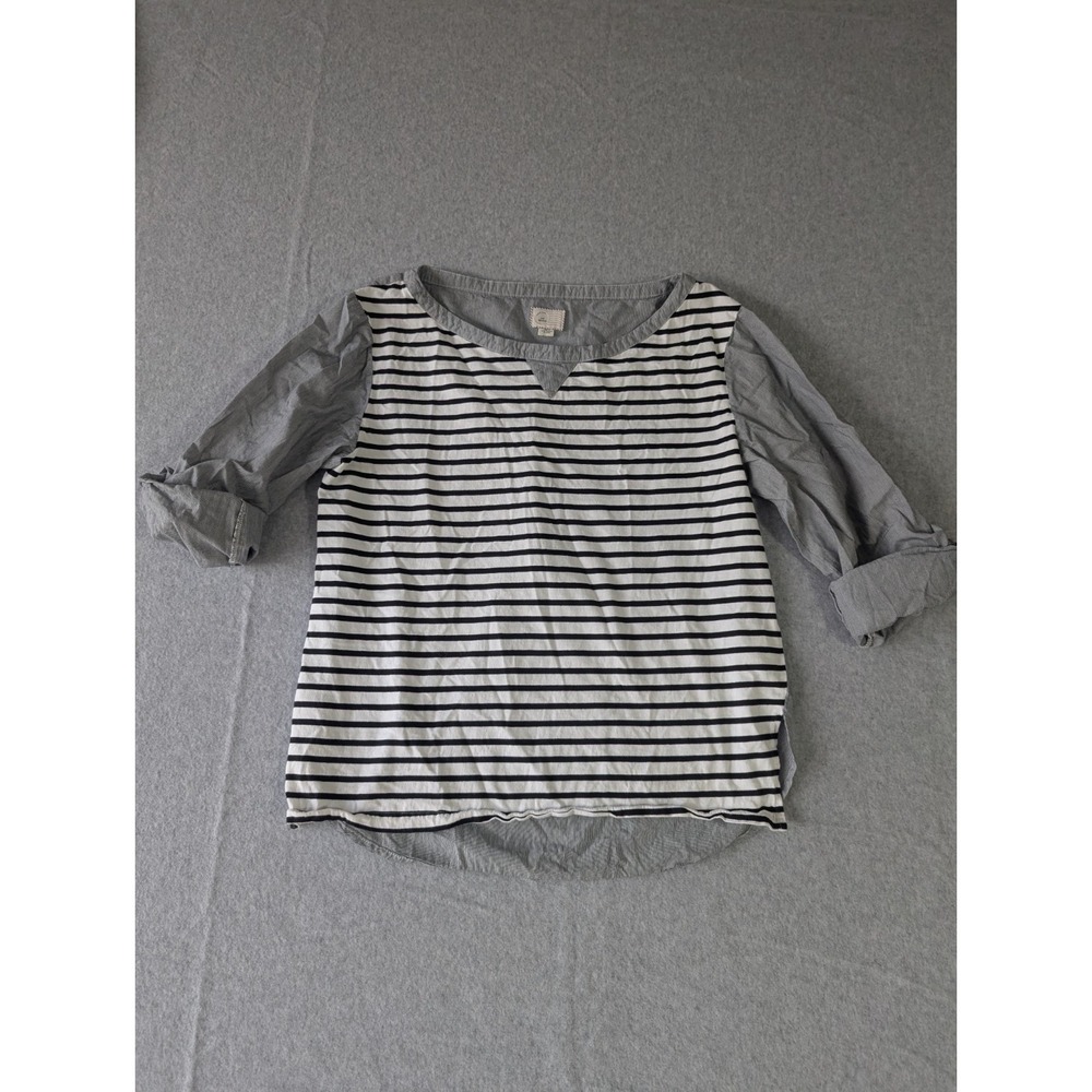 Anthropologie Postcard Size Medium Mixed Media  Stripe Top